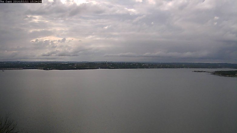 Lake Travis webcam, March 11, 2016 2:40 PM CT