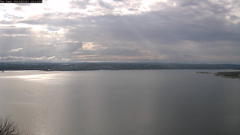 Lake Travis webcam, March 11, 2016 3:20 PM CT