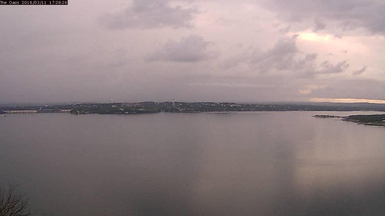Lake Travis webcam, March 11, 2016 4:35 PM CT