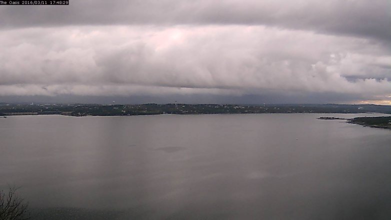 Lake Travis webcam, March 11, 2016 4:55 PM CT
