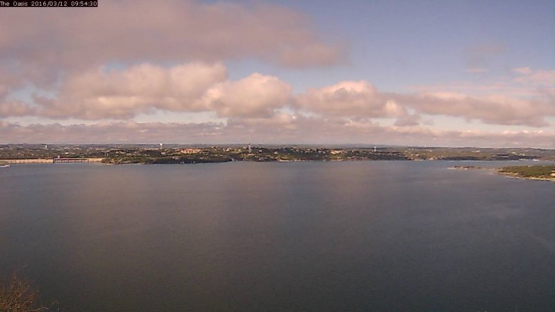 Lake Travis webcam, March 12, 2016 9:00 AM CT