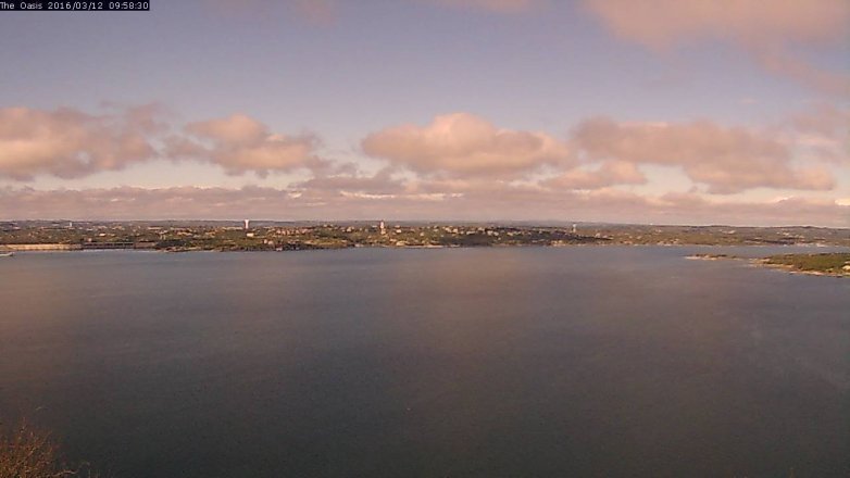Lake Travis webcam, March 12, 2016 9:05 AM CT