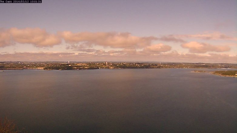 Lake Travis webcam, March 12, 2016 9:10 AM CT