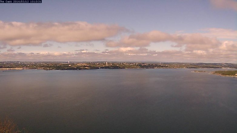 Lake Travis webcam, March 12, 2016 9:15 AM CT