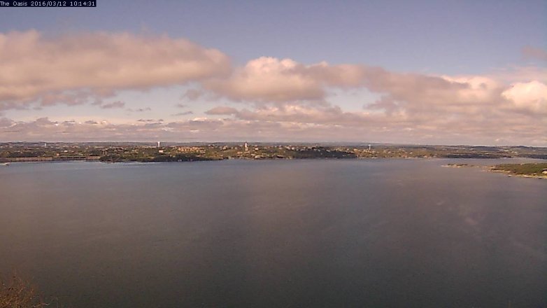 Lake Travis webcam, March 12, 2016 9:20 AM CT
