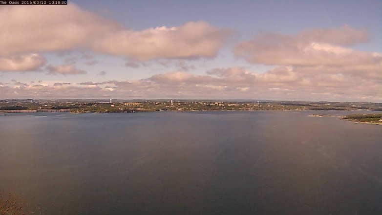 Lake Travis webcam, March 12, 2016 9:25 AM CT