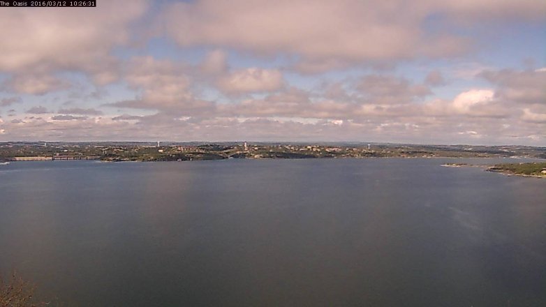 Lake Travis webcam, March 12, 2016 9:35 AM CT