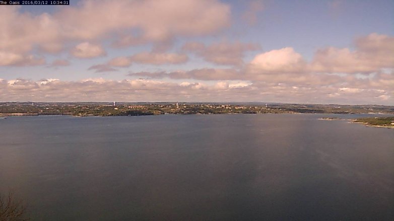Lake Travis webcam, March 12, 2016 9:40 AM CT