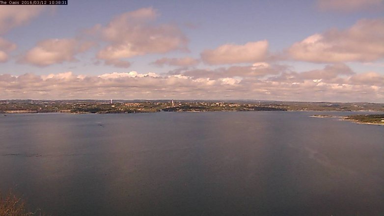 Lake Travis webcam, March 12, 2016 9:45 AM CT