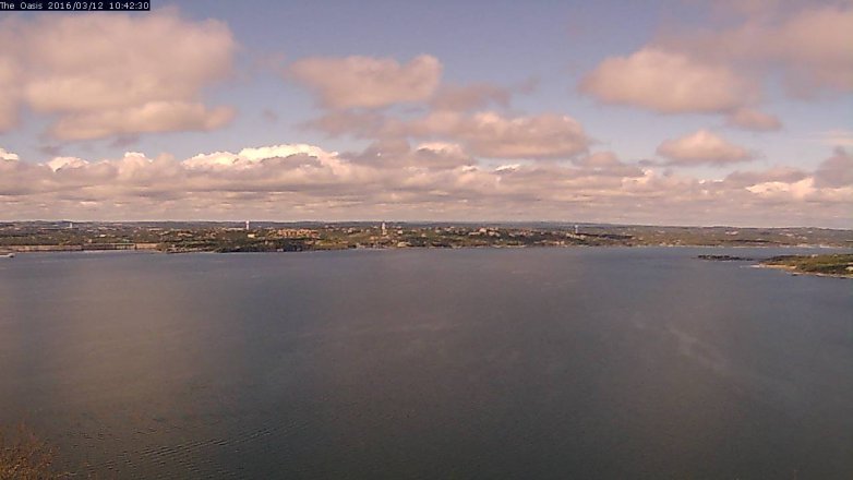 Lake Travis webcam, March 12, 2016 9:50 AM CT