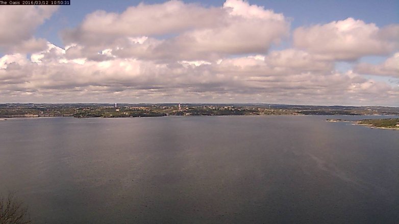Lake Travis webcam, March 12, 2016 9:55 AM CT