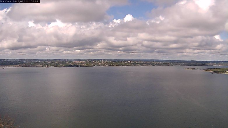 Lake Travis webcam, March 12, 2016 10:05 AM CT