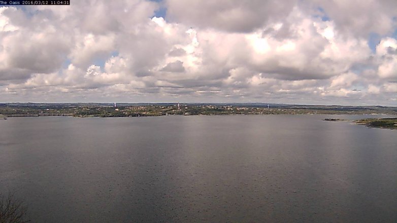 Lake Travis webcam, March 12, 2016 10:10 AM CT