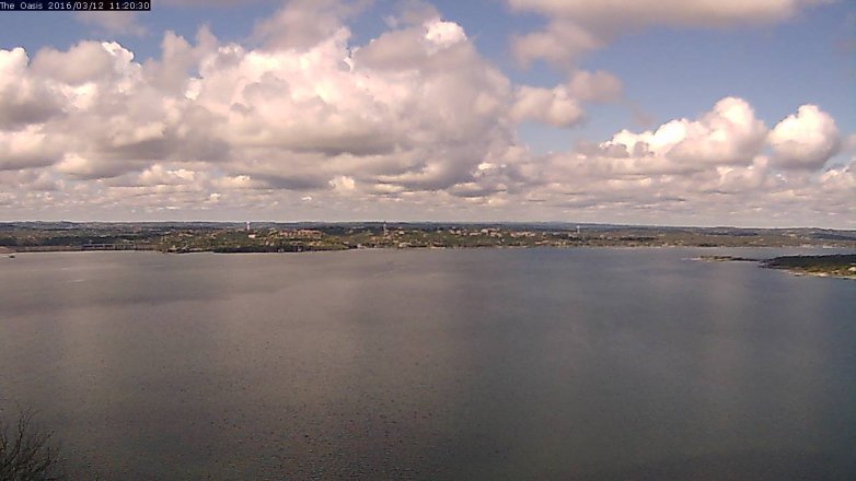 Lake Travis webcam, March 12, 2016 10:25 AM CT