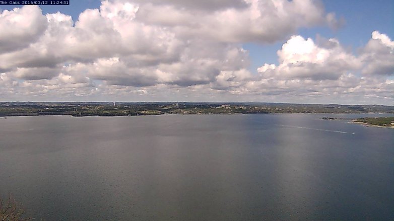 Lake Travis webcam, March 12, 2016 10:30 AM CT