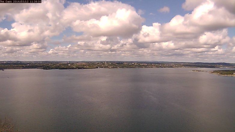 Lake Travis webcam, March 12, 2016 10:45 AM CT
