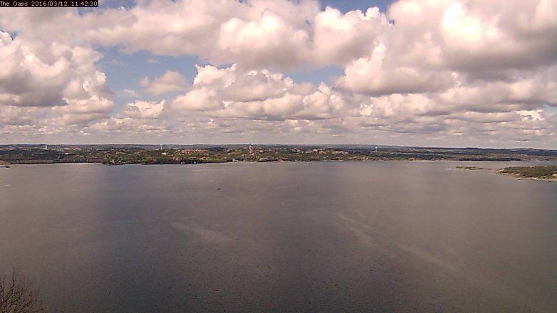 Lake Travis webcam, March 12, 2016 10:50 AM CT