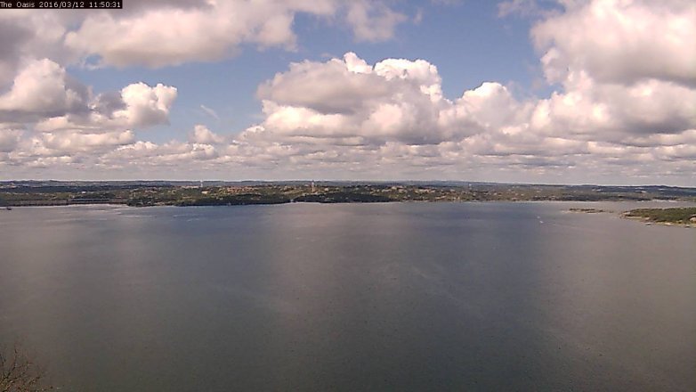 Lake Travis webcam, March 12, 2016 10:55 AM CT
