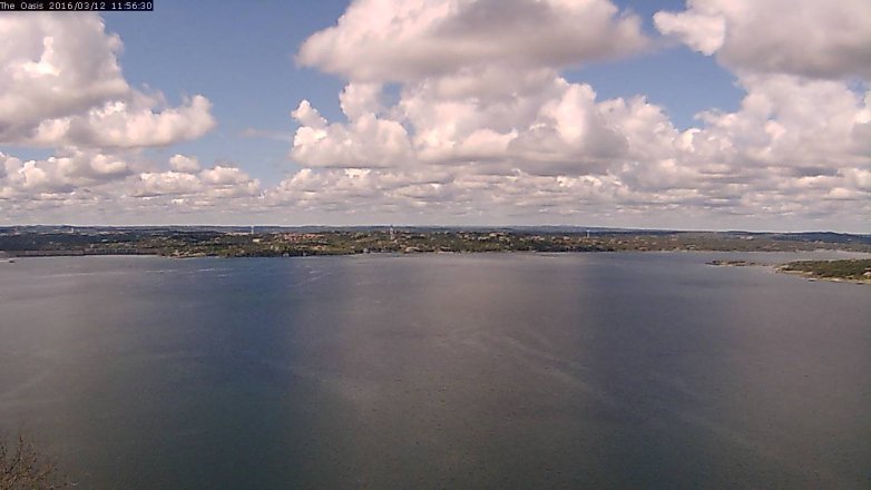 Lake Travis webcam, March 12, 2016 11:00 AM CT