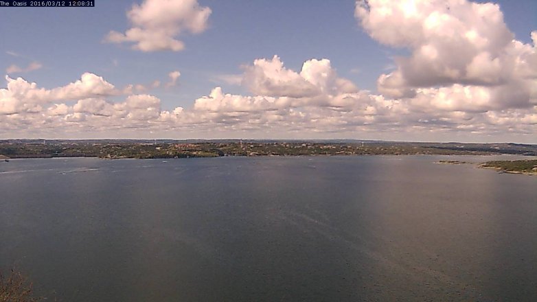 Lake Travis webcam, March 12, 2016 11:15 AM CT