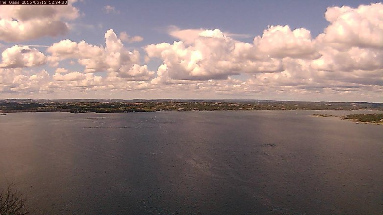 Lake Travis webcam, March 12, 2016 11:40 AM CT