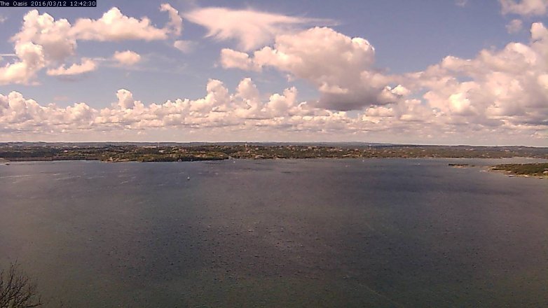 Lake Travis webcam, March 12, 2016 11:50 AM CT