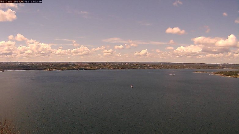 Lake Travis webcam, March 12, 2016 12:10 PM CT