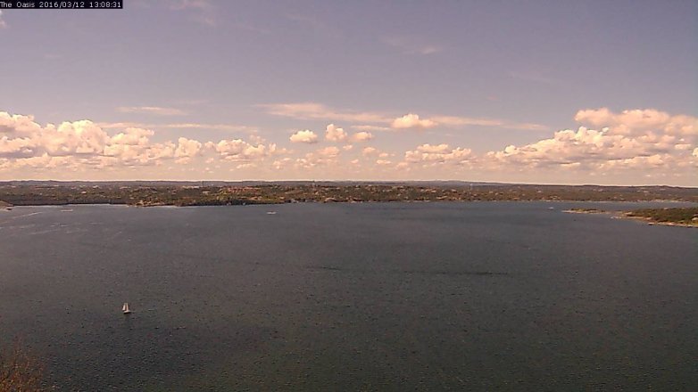Lake Travis webcam, March 12, 2016 12:15 PM CT