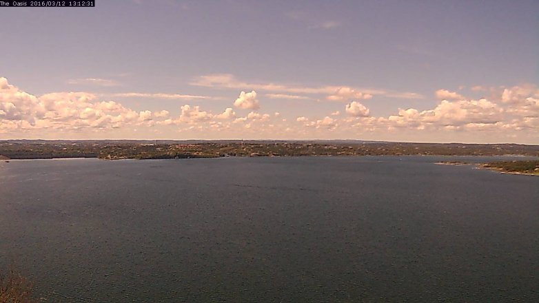 Lake Travis webcam, March 12, 2016 12:20 PM CT