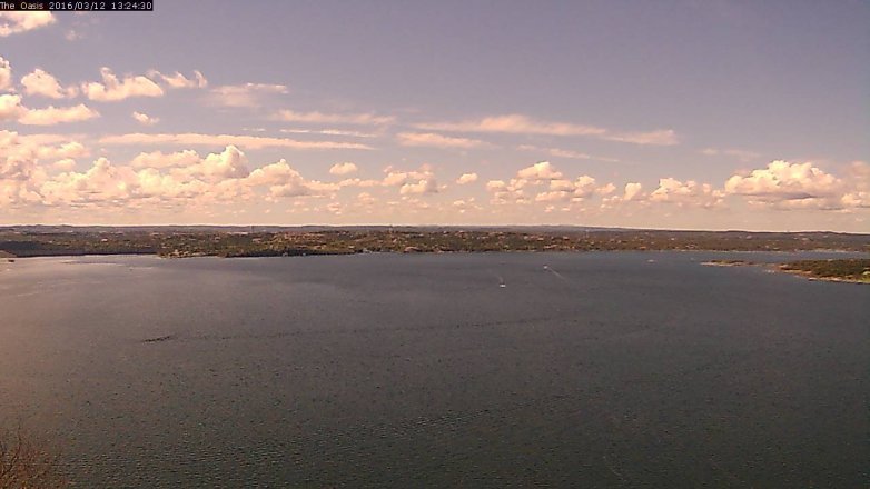 Lake Travis webcam, March 12, 2016 12:30 PM CT