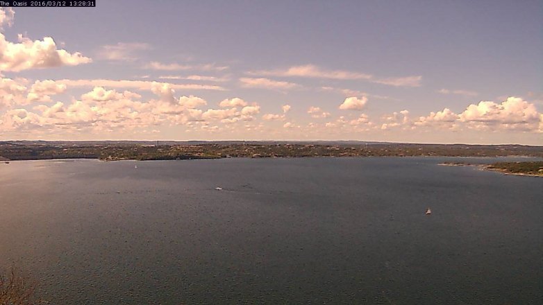 Lake Travis webcam, March 12, 2016 12:35 PM CT