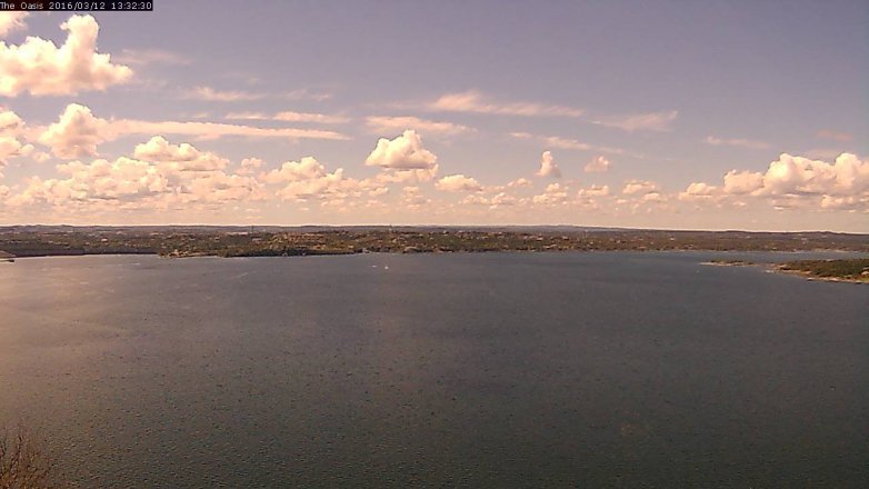 Lake Travis webcam, March 12, 2016 12:40 PM CT