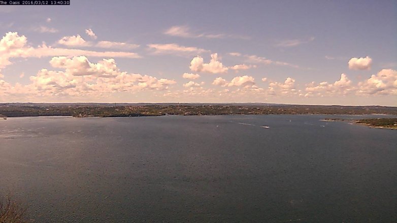 Lake Travis webcam, March 12, 2016 12:45 PM CT