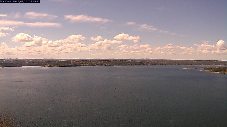 Lake Travis webcam, March 12, 2016 12:55 PM CT