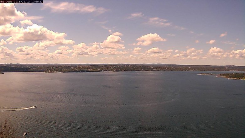 Lake Travis webcam, March 12, 2016 1:05 PM CT
