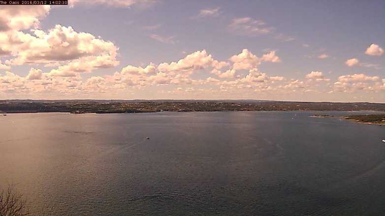 Lake Travis webcam, March 12, 2016 1:10 PM CT