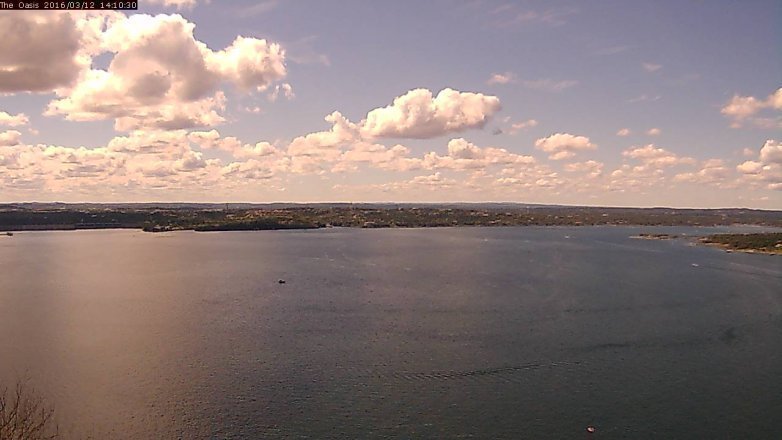 Lake Travis webcam, March 12, 2016 1:15 PM CT