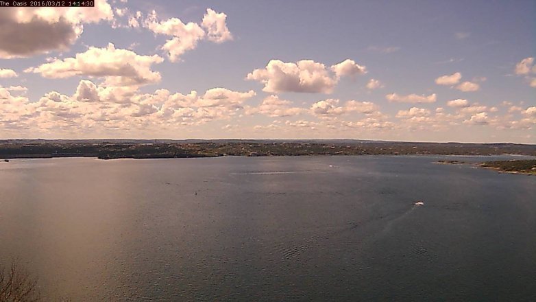 Lake Travis webcam, March 12, 2016 1:20 PM CT