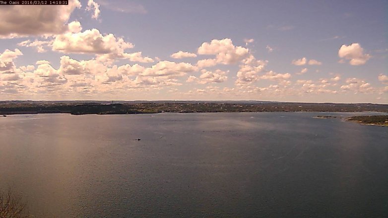 Lake Travis webcam, March 12, 2016 1:25 PM CT
