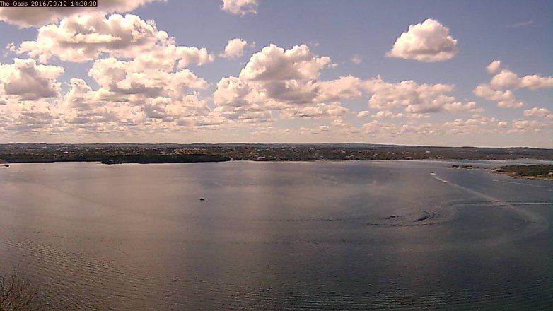 Lake Travis webcam, March 12, 2016 1:35 PM CT