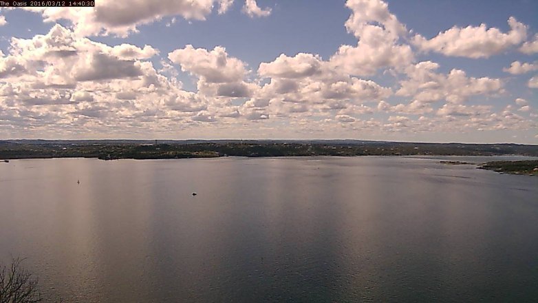 Lake Travis webcam, March 12, 2016 1:45 PM CT