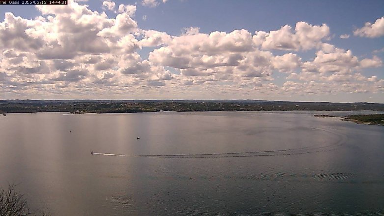Lake Travis webcam, March 12, 2016 1:50 PM CT
