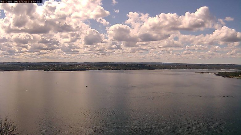 Lake Travis webcam, March 12, 2016 1:55 PM CT