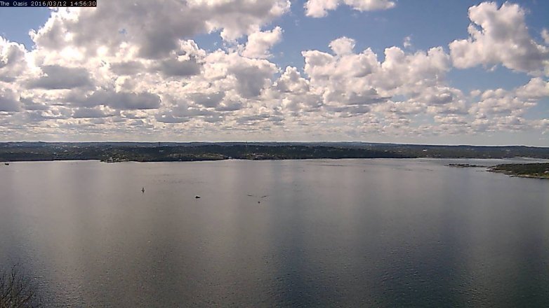 Lake Travis webcam, March 12, 2016 2:05 PM CT