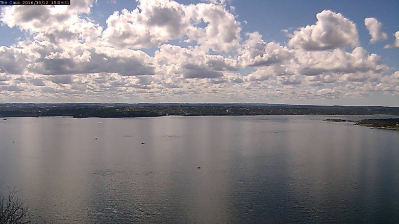 Lake Travis webcam, March 12, 2016 2:10 PM CT