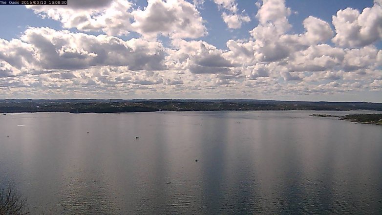 Lake Travis webcam, March 12, 2016 2:15 PM CT
