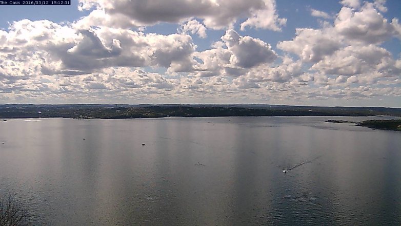 Lake Travis webcam, March 12, 2016 2:20 PM CT