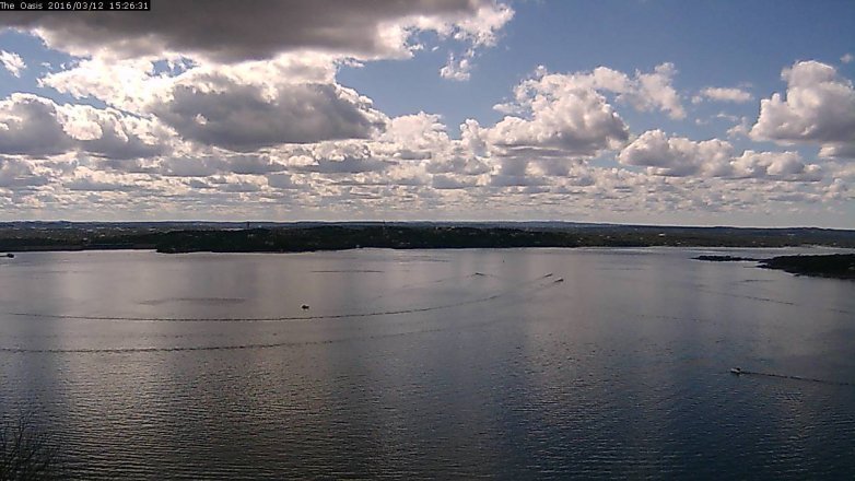 Lake Travis webcam, March 12, 2016 2:35 PM CT