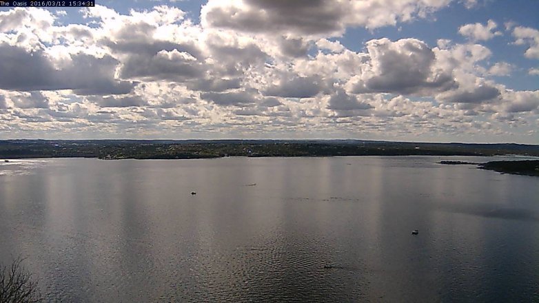 Lake Travis webcam, March 12, 2016 2:40 PM CT