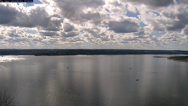 Lake Travis webcam, March 12, 2016 2:50 PM CT